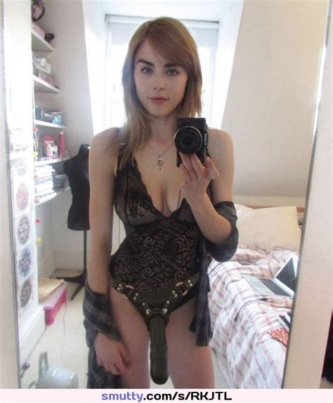 sexy cutie hottie lingeries mirror selfie keyholder femdom fetish strapon toy dildo babe