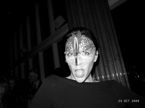 hannelore knuts wearing a 90s christian lacroix couture mask at the