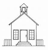School House Clipart Schoolhouse Outline Building Clip Silhouette Cliparts Border Coloring Room College Drawing Pioneer Library Draw Wikiclipart Colorings Kids sketch template