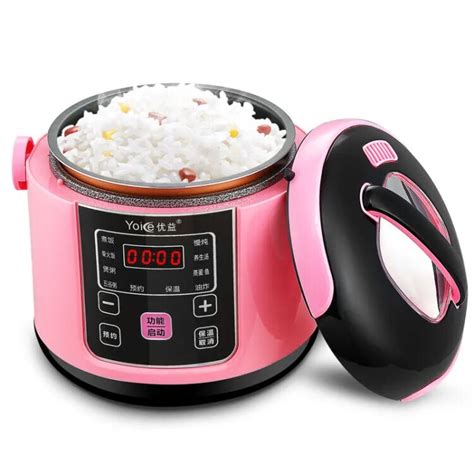 intelligent mini rice cooker   multifunctional electric cookers timing pink
