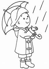 Raincoat Caillou Coloring4free 1511 Animados sketch template