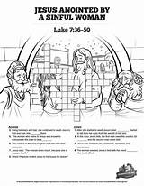 Kids Puzzles Crossword School Jesus Woman Sunday Luke Activities Washes Bible Lesson Feet 36 Sinful Anointed Puzzle Printable Sharefaith Lessons sketch template