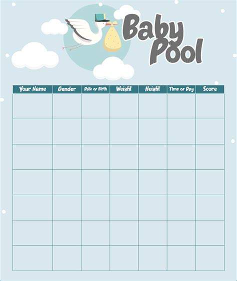 guess  baby weight game printable template printable templates