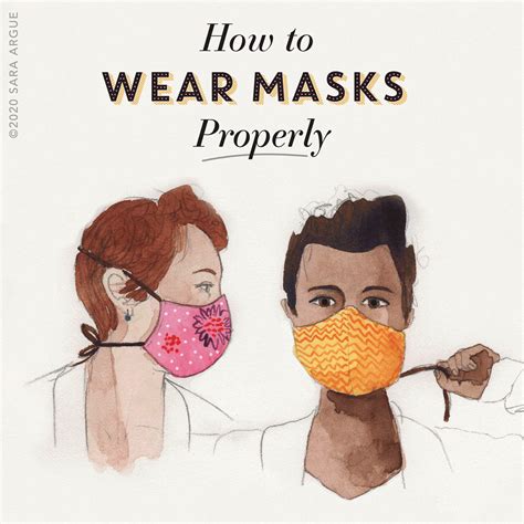 watercolor painting   wear masks properly risd alumni