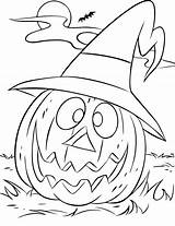 Coloring Halloween Pages Color Print sketch template