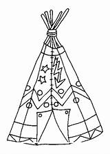 Tipi Coloring Pages Template sketch template