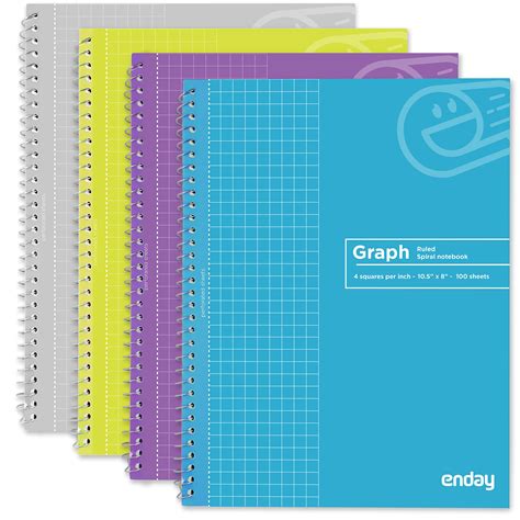 buy graph paper  spiral quad ruled grid heavy duty white paper