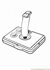 Joystick Coloring Computer Printable Technology Color sketch template