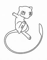 Mew Pokemon Coloring Pages Mewtwo Visit Cute Adult Print sketch template