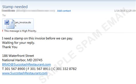 fake january invoice spam   fareit threat encyclopedia