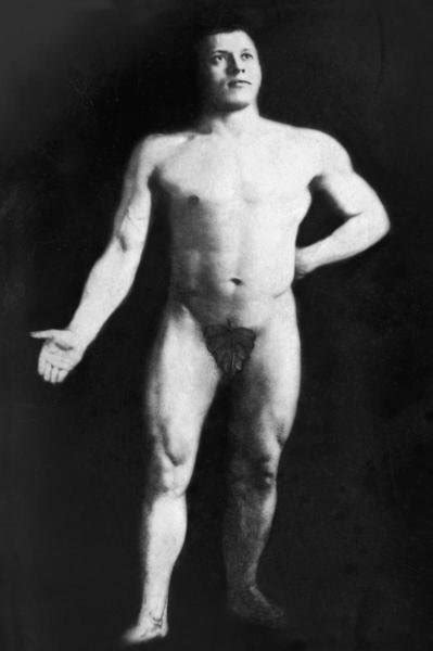 Vintage Muscle Men Nude Bodybuilder Art Print Global