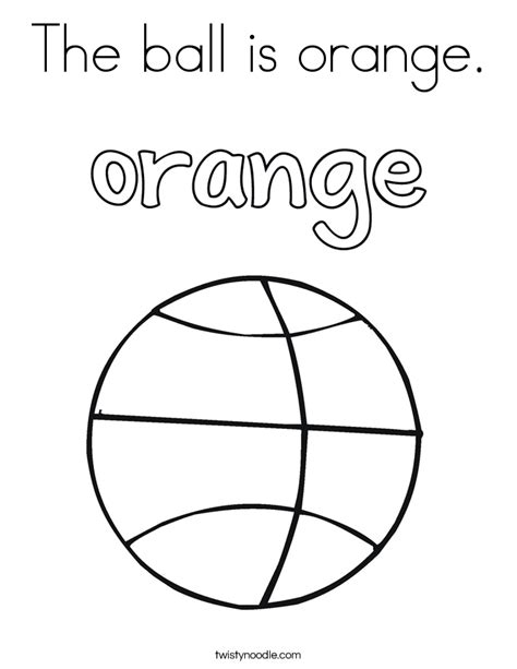 ball  orange coloring page twisty noodle