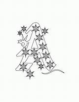 Christmas Coloring Alphabet Pages Popular Coloringhome sketch template