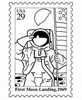 Stamp Postage Landing sketch template