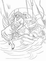 Jonah Jona Whale Wal Thrown Overboard Ausmalbilder Medizinprodukte Einweisung Malvorlage Nineveh Supercoloring Prophet sketch template