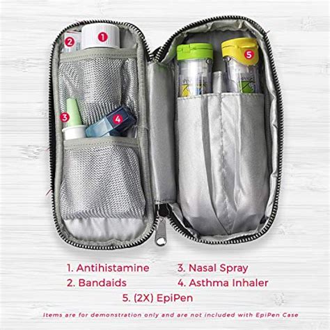 pracmedic epipen carrying case holds  epi pens  auvi  asthma inhaler gen
