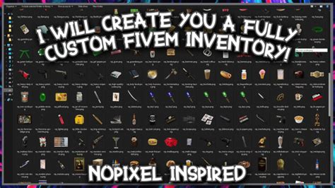 Make A Custom Fivem Inventory For You By Notlocal Fiverr