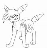 Umbreon Lineart Talon Toxic Deviantart sketch template