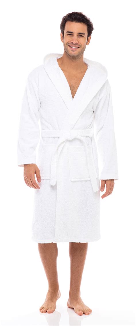men hooded bathrobe  men  cotton terry bathrobes  hood towel