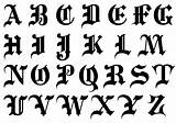 Font Alphabet Letters Gothic Medieval Fonts Lettering Writing Newdesign Via sketch template