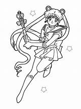 Coloring Pages Sailor Moon Luna Popular sketch template