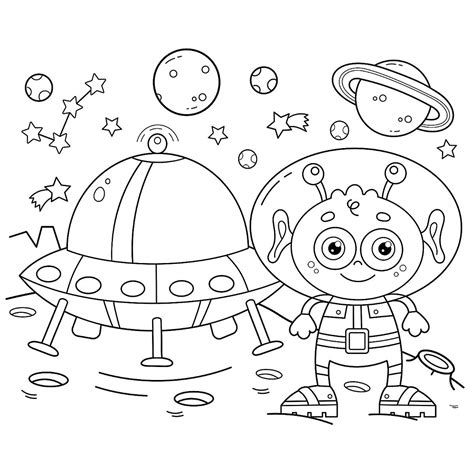 coloring pages  kids space