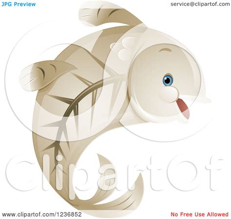 clipart   cute happy  ray fish royalty  vector illustration