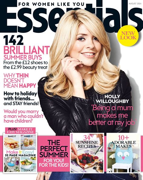holly willoughby essentials magazine uk august  cover celebmafia