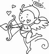 Cupid Coloring Cute Clip Sweetclipart sketch template