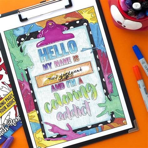 Confessions Of A Coloring Addict Printable Coloring Book