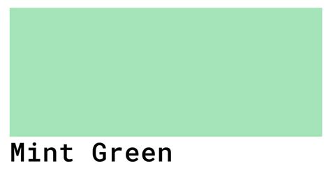 mint green color codes  hex rgb  cmyk values