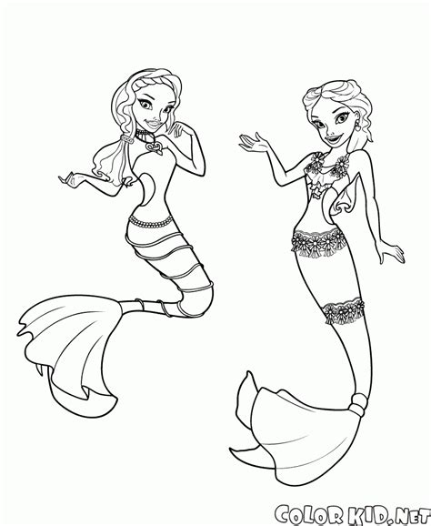 coloring page barbie mermaid
