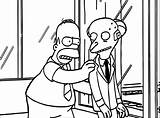 Homer Coloring Mr sketch template