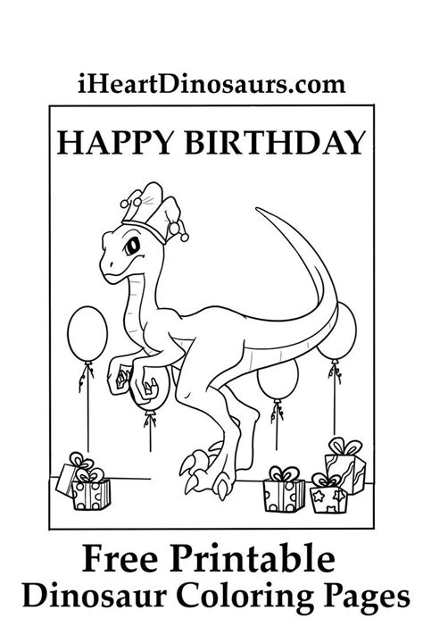 happy birthday coloring sheet  printable dinosaur pictures dinosaur coloring sheets
