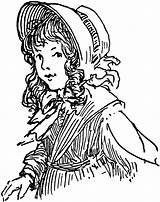 Bonnet Girl Clipart Pioneer Woman Clip Frontier Cliparts Etc Library Large Usf Edu Medium Original sketch template