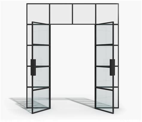 Glass Partition With A Custom Steel Frame By Crystalia Glass