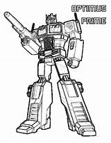 Coloring Optimus Transformers Robot sketch template