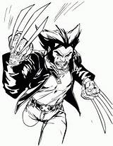 Wolverine Coloring Pages Logan Print Colorpages sketch template