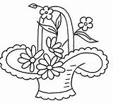 Basket Flowers Drawing Flower Embroidery Patterns Quilt Baskets Flickr Redwork Ribbon Vintage Designs Drawings Applique Simple Floral Paintingvalley Choose Board sketch template