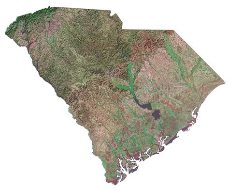 south carolina state map places  landmarks gis geography