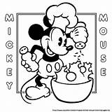 Mickey Coloring Pages Cooking Mouse Chef Kids Disney Printable Bake Sheets Color Lineart Ages Az Books Colors Popular Step Easy sketch template