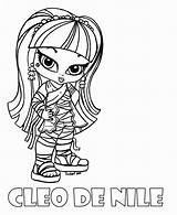 Coloring Pages Monster High Cleo Nile Printable Para Print Kids Popular Dibujos Printables Colorear Colouring Library Clipart Monsters sketch template
