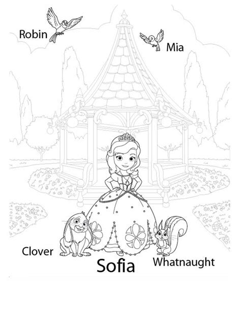 princess sofia   friends  sofia   coloring page