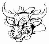 Bull Ripping Background Drawing Ring Nose Mean Through Illustration Angry Vector Getdrawings Horns sketch template