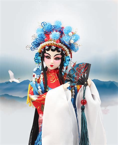 35cm Traditional Chinese Dolls Collectible Oriental Peking Opera Girl