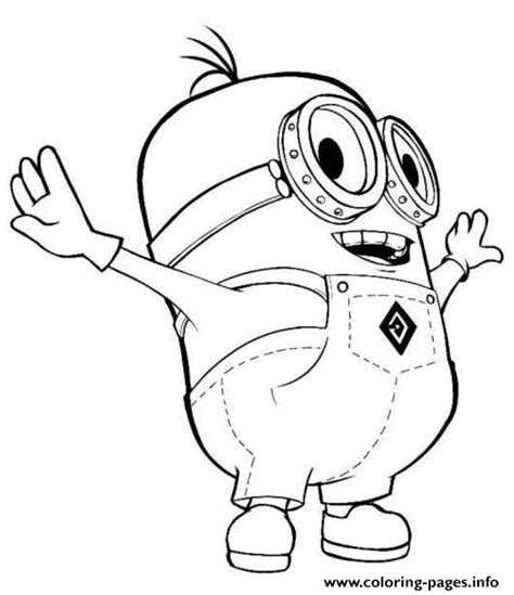minion cute colouring coloring pages printable