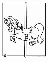 Carousel Horse Coloring Pages Outline Print Clipart Clip Horses Cliparts Merry Printable Go Animal Circus Library Popular Rounds Activities Coloringhome sketch template