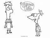 Ferb Phineas Coloring Pages Colouring sketch template