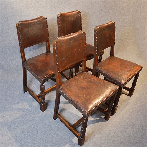 oak leather dining chairs cromwellian antiques atlas