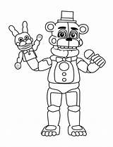 Funtime Fnaf Freddys Animatronic Withered Drawingtutorials101 Foxy Coloringonly Desenhar Ausmalen Mangle Colorier Bonnie sketch template